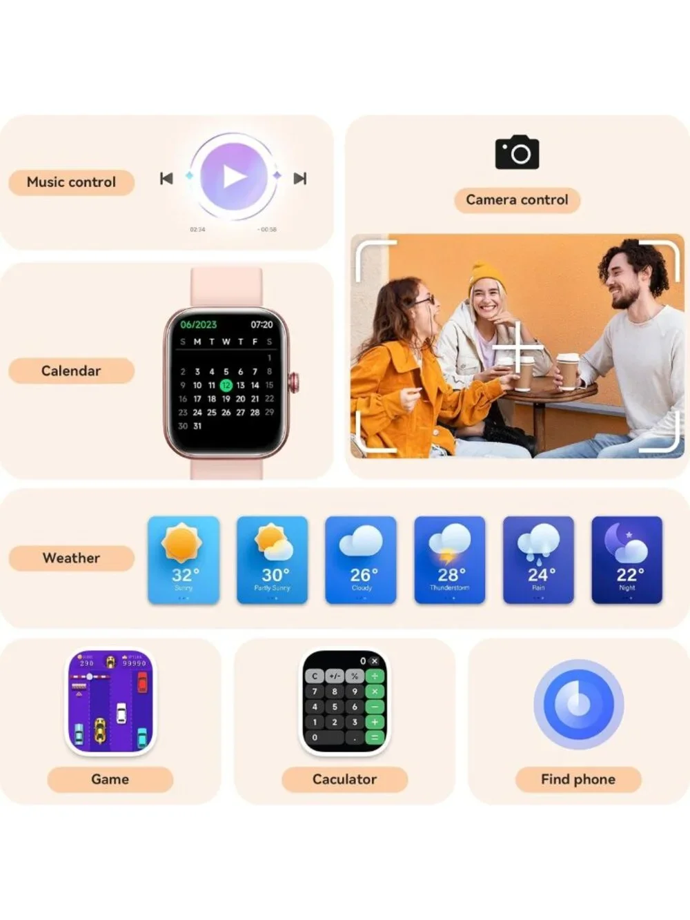 Stylish Smart Watch for Women - Bluetooth Fitness Tracker, Alexa, IP68